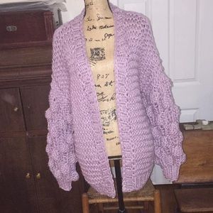 Bubble sleeve sweater cardigan!